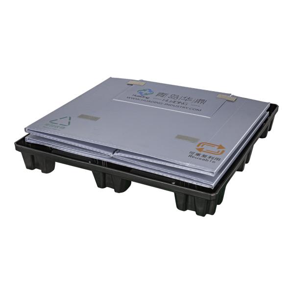 Custom HDPE gaylord box pallet foldable plastic pallet box for automotive battery packaging