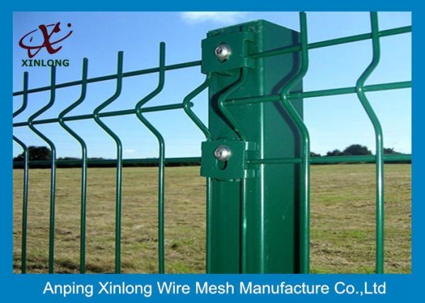 4.0mm Wire Welded Wire Mesh Fence Powders Sprayed Coating Dark Green 2.4m Width