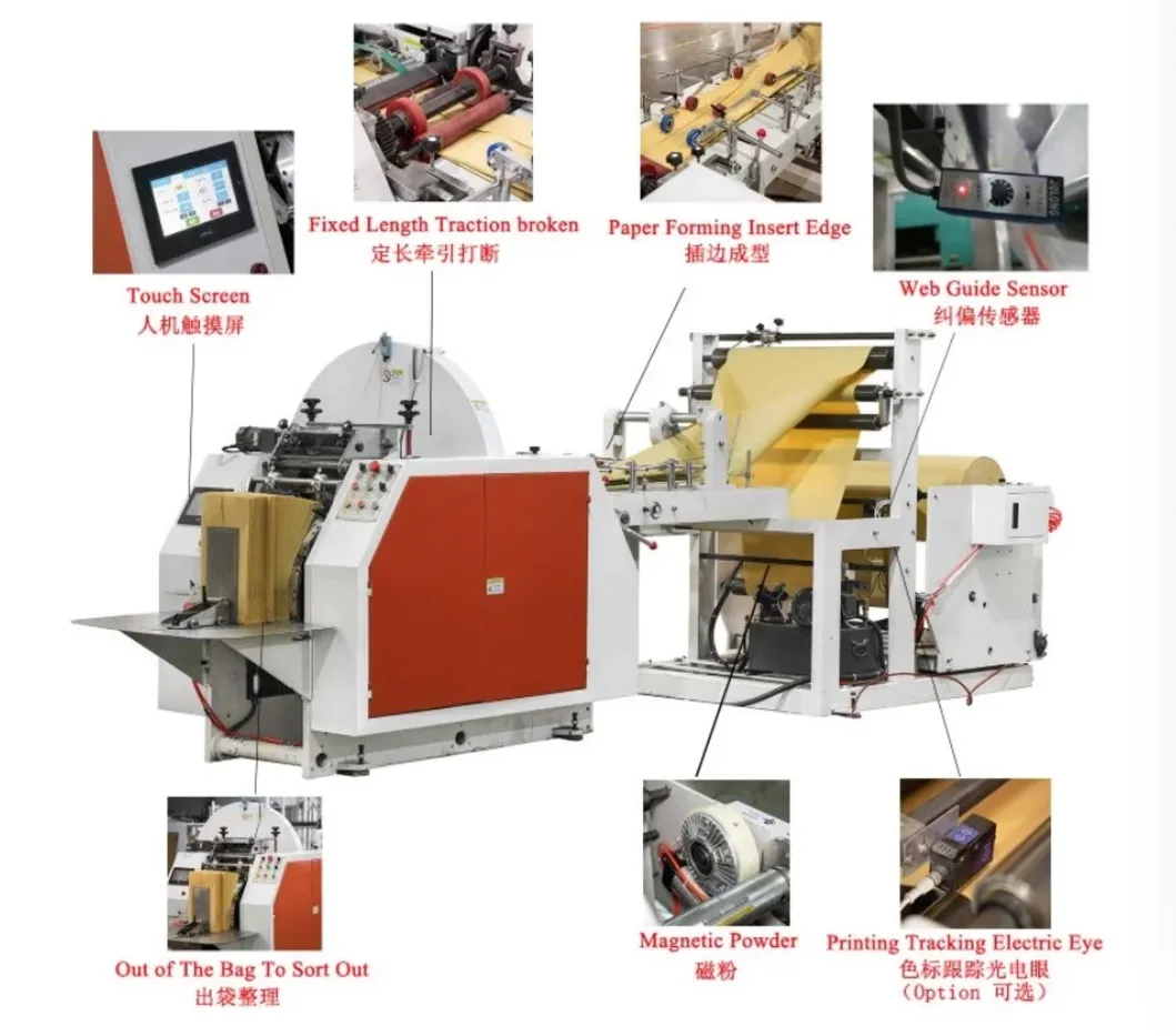 High Automation With Automatic Feeding Medical Paper Bag Making Machine Series Non stretch Bag Making Machine Size L6000 W1600 H2500mm