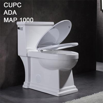 Siphon One Piece Dual Flush Comfort Height Toilet Round Bowl 112lbs