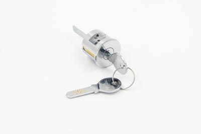 Chrome Finish Rim Cylinder Lock , OEM Small Rim Lock CW 90 Degree