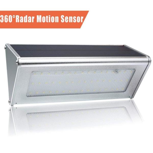 Mircroware Sensor Waterproof IP65 Outdoor Solar Wall Lamp With Light Fixture Gardens Use