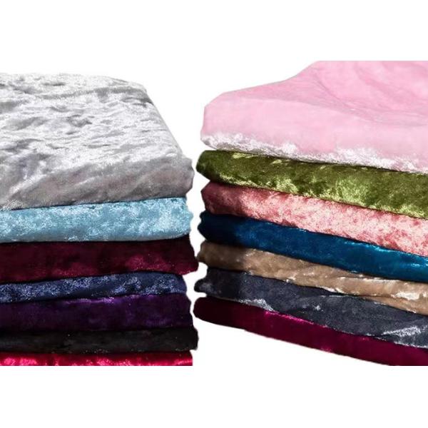 Stretch Crushed Ice Velour Spandex Velvet Fabric Customized