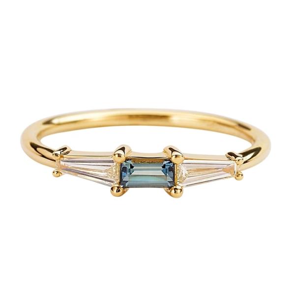 Красивые ювелирные изделия Три каменных бриллиантовых кольца на заказ для женщин в 14K 18K позолоченные