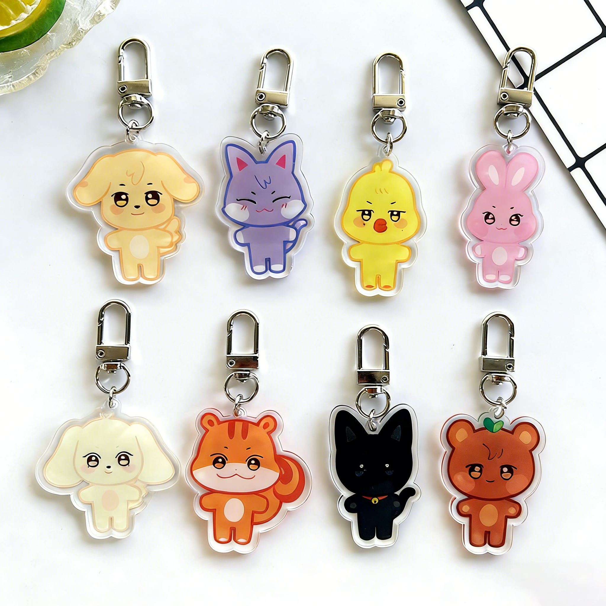 Double-sided UV Printed Keychain Custom Cute Transparent Acrylic Keychain