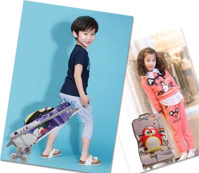 Boys Lovely Kids Hard Case Luggage EVA Material Black / Red / Blue Color