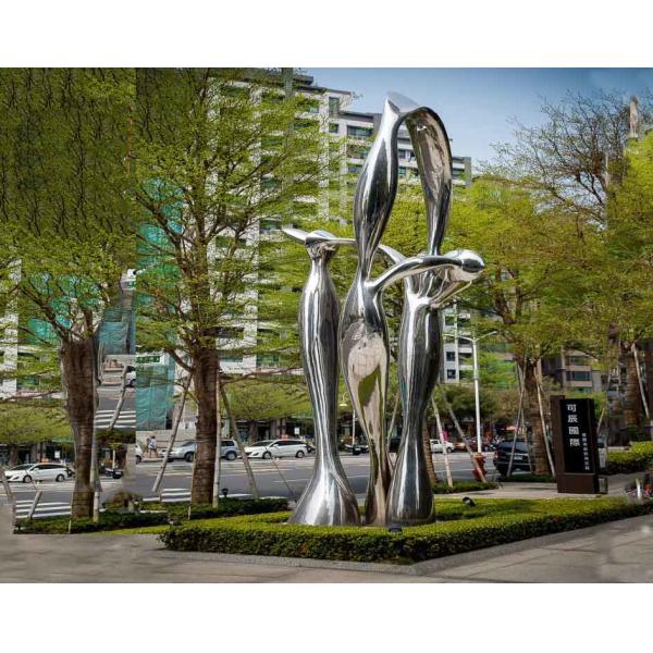 Street Decoration Stainless Steel Art Sculptures 5 Meter Height Polished Mirror Finishing