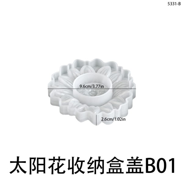 Aromatherapy Gypsum Stump Flower Pot Storage Can Silicone Mold Sunflower Candle Cup Mold