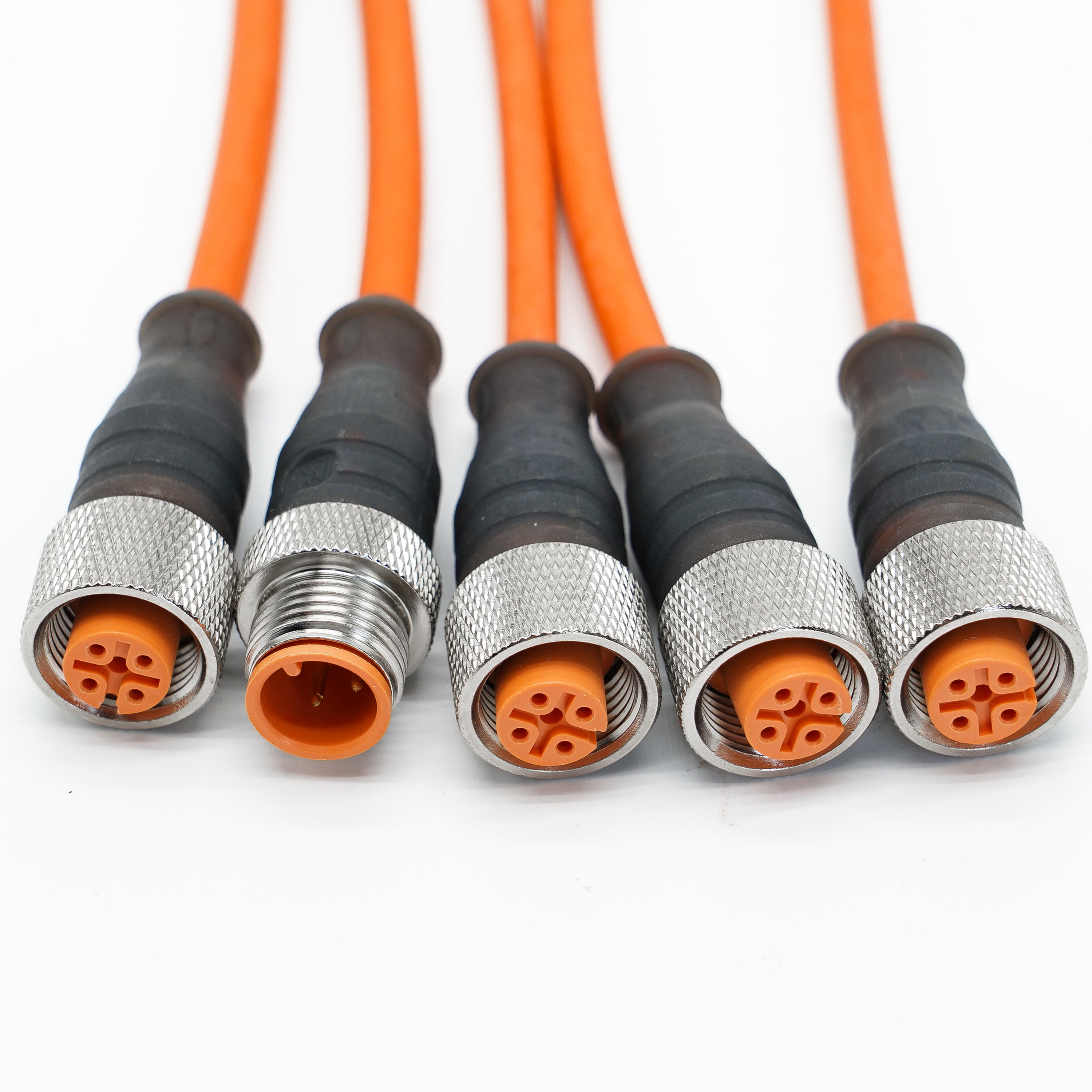 RoHS Brass Nickel Plated Waterproof Electrical Connectors M12 for Outdoor Industrial