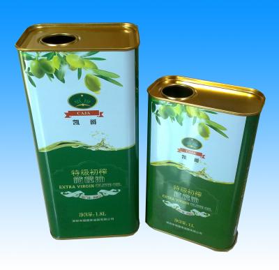 2L Virgin Olive Oil Tin Cans Retangular que empacota Tin Can