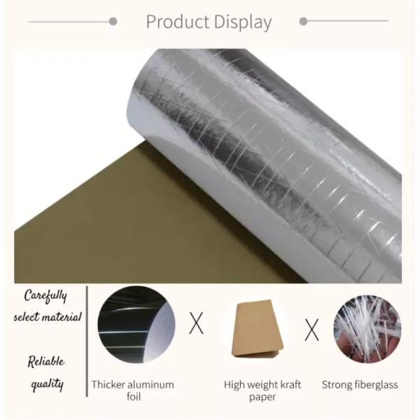 Aluminum Foil Composite Insulation White Pp Film Scrim Kraft Paper Reinforced Facing