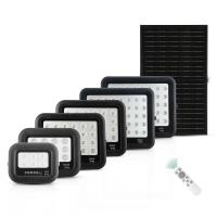 Projecteur solaire LED ABS noir avec télécommande 50W 100W 200W 300W 400W 500W