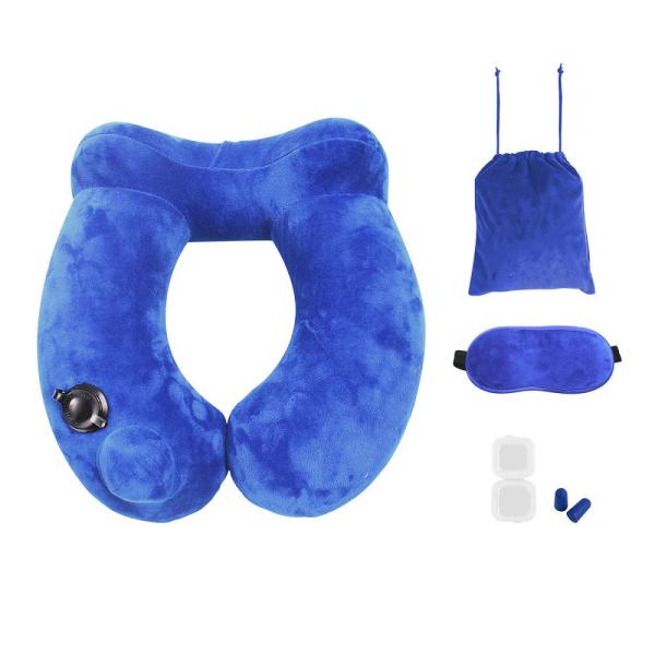 Foldable U-Shape Inflatable Travel Pillow Portable Office Lunch Air Cushion TPU Neck Support