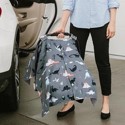 Housse de siège auto pour bébé multi-usage, Porte-bébé, Couverture d'allaitement, Couverture en minky