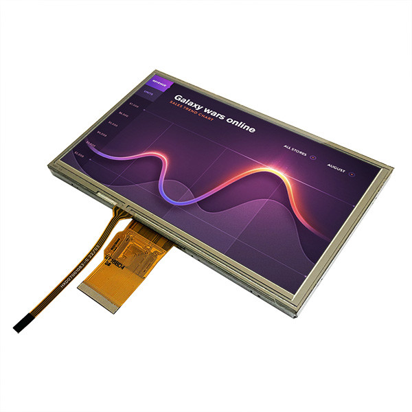 Интерфейс RGB 24 дисплея 7 точек дюйма TFT LCD 800x480 сдержанный с сопротивляющейся сенсорной панелью