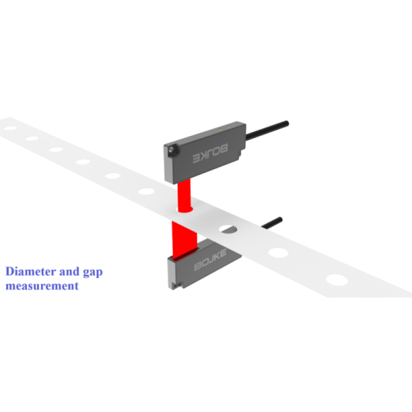 Sensing Range 2-10mm Optical Through-Beam Edge Sensor With Light Axis Alignment