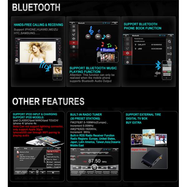 Ouchuangbo Auto Radio Player for Universal Car DVD Android 4.2 Sat Navigation Stereo System OCB-2812B