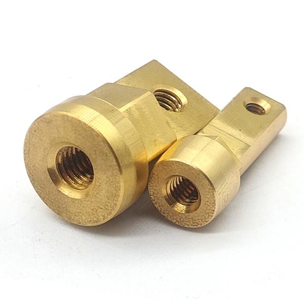 Gold Plated CNC Machining Turning Parts Brass Machined Components Terminal Connector