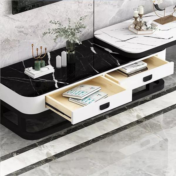 Odorless Metal Frame TV Cabinet Easy Storage MDF Living Room Furniture TV Stand