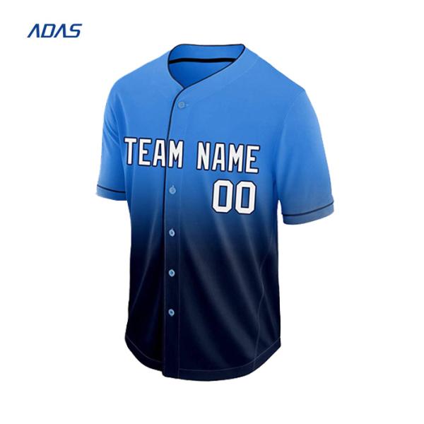 Custom Made Polyester Sublimation Baseball Team Wear Jersey Sweat Proof