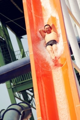 Speed Fiberglass Water Slides Outdoor for Thrilling Water Playground Equipment