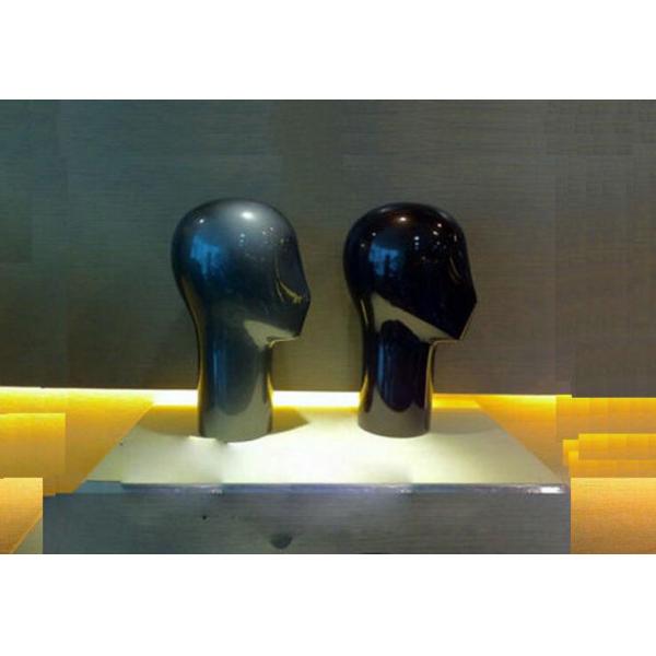 Smooth Surface Fiberglass Mannequin Head For Scarf / Jewelry Store Display