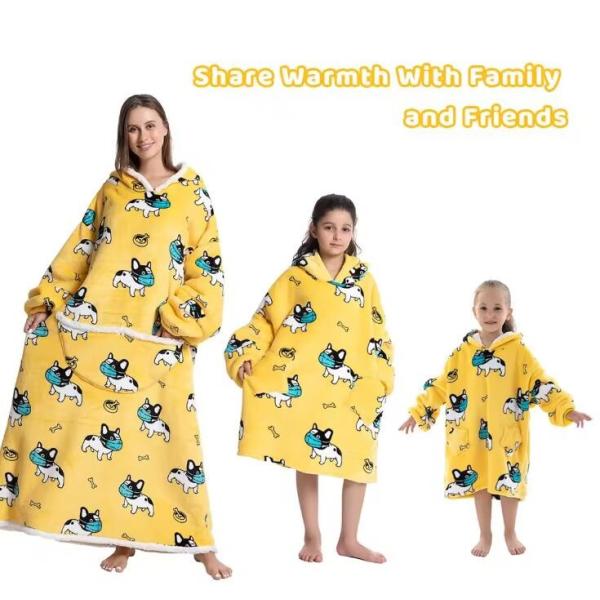 Double Pockets Oversized Hoodie Blanket Sweatshirt Extremely Warm