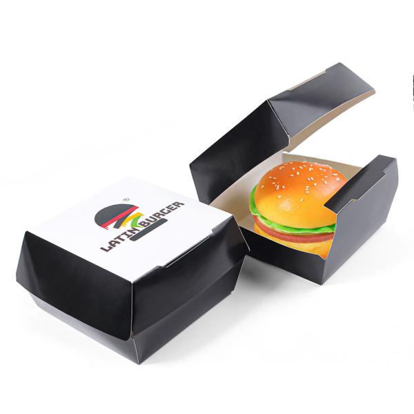Wholesale customization of biodegradable recyclable and eco-friendly disposable burger boxes