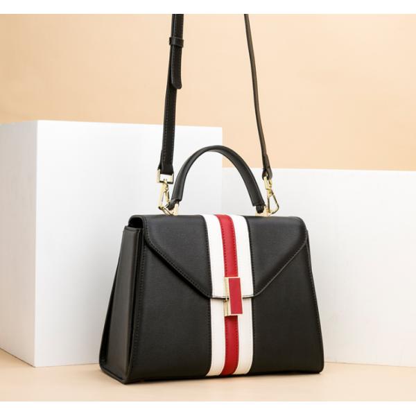 Red Black Split Women'S Genuine Leather Shoulder Bags