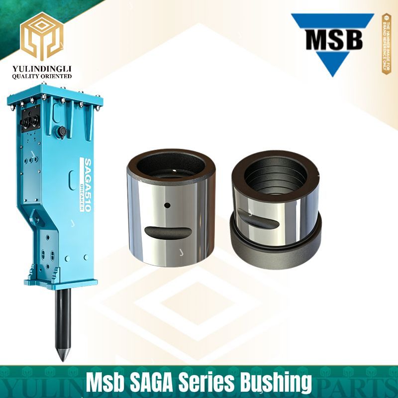 MSB SAGA Series Hydraulic Breaker Bushing Set for Chisel Guidance and Wear Protection