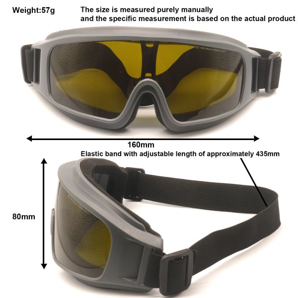 OD8 OD7 1064nm Goggle Eye IR Radiation Hair Removal CE EN207 Z87 Ipl Anti-scratch Protective Laser Safety Protection Glasses