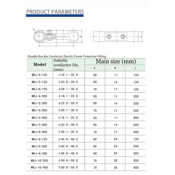 120-400mm2 19-33mm Double Bus Bar Conductor Spacers Electric Power Protective Fitting