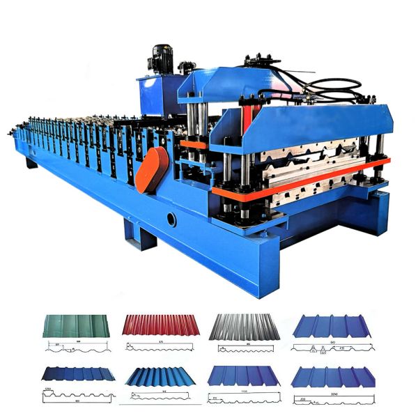 Floor Deck Roll Forming Machine Double Layer Corrugated Roof Sheet Roll Forming Machine Roof Panel Roll Former Equipment  Panel Roll Former Equipment Roofing Sheet Made In China Customised