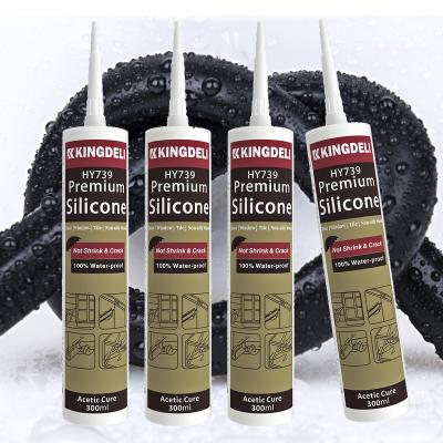 300ml 320ml RTV GP Acetic Silicone Sealant Weather Resistance For Glass