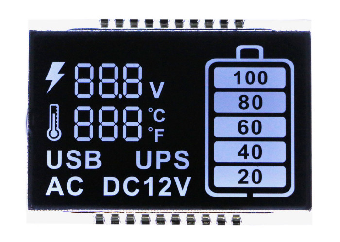 Отражательным модуль размера дисплея 7 Pin металла TN LCD подгонянный этапом