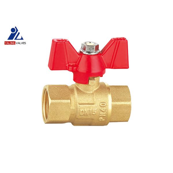 HPb 57 Butterfly Forged Ball Valve Compression 15mm Red Aluminum Handle