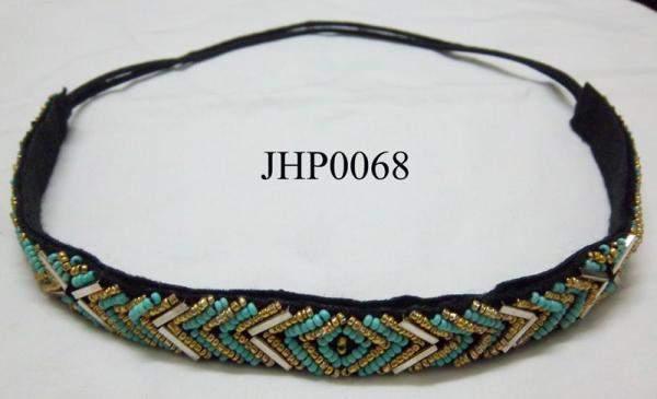 beaded & plaited hair band
