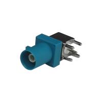 Conector del PWB del código FAKRA de Z a través del enchufe de ángulo recto del agujero 50 ohmios