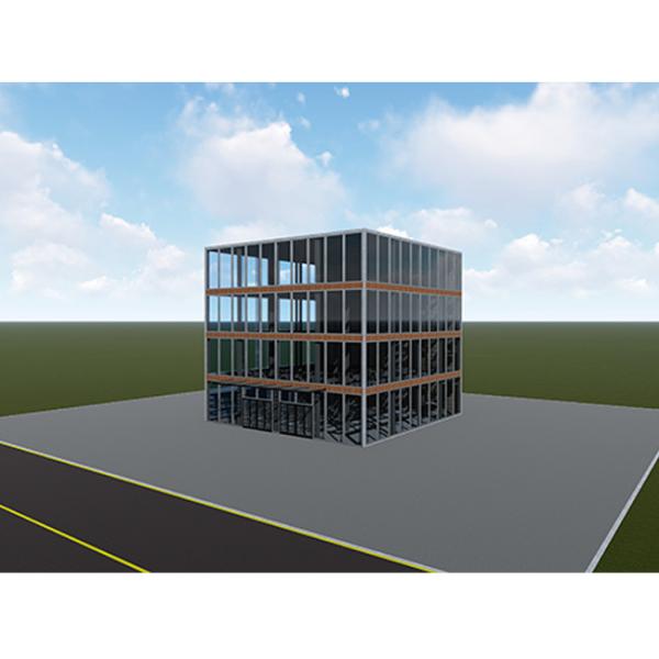 Modern Glass Curtain Wall Apartment Prefabricated House Metal Construction Warehouse Storage Light Steel Structure Building for Shopping Mall