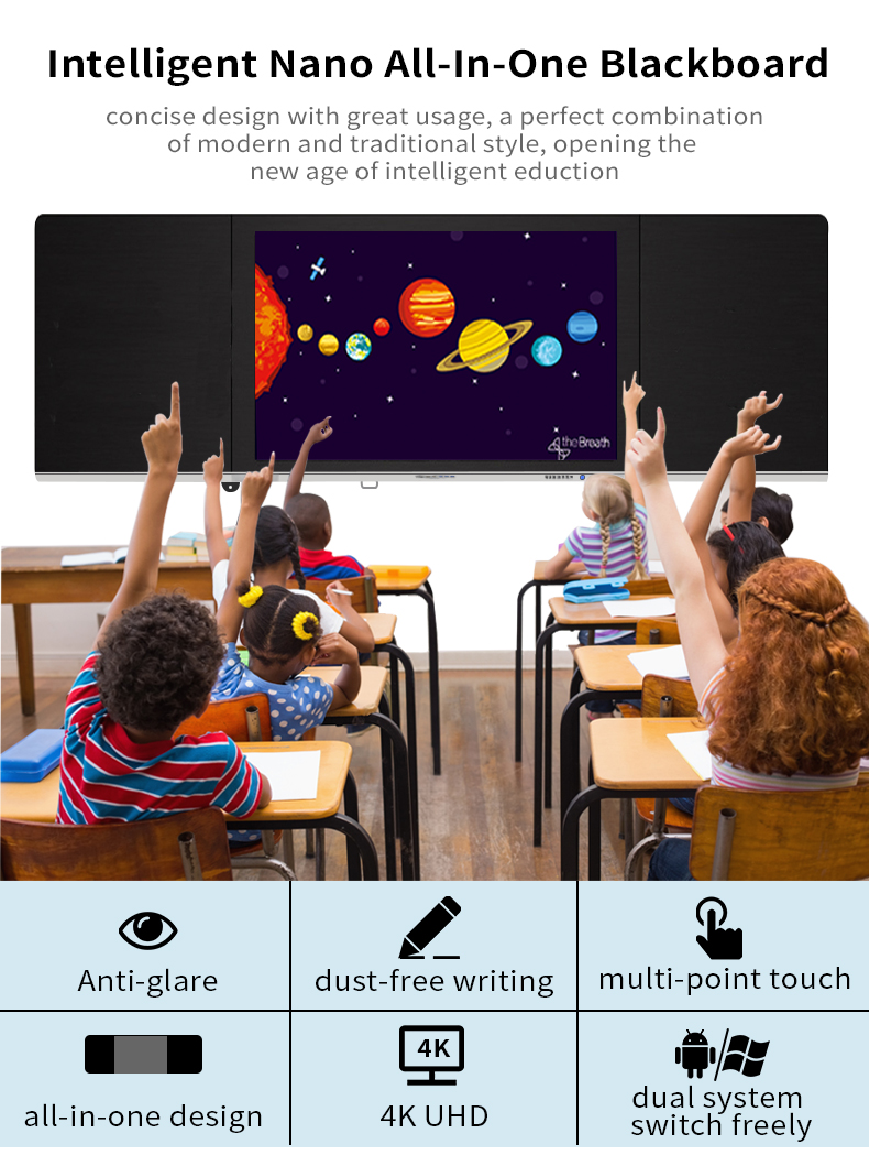 75-дюймовая умная интеллектуальная доска Pcap Touch Nano Whiteboard