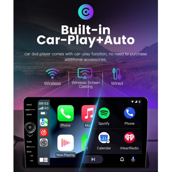 Ford FUSION 2009-2012 Автомобильный DVD 10,1 дюйма HD мультимедийный стерео с GPS/BT/FM радио/Carplay