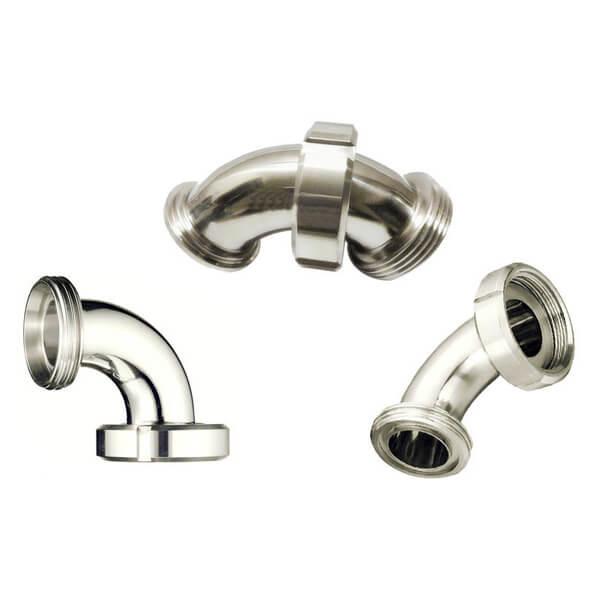 Durable Sanitary Butt Weld Fittings Sanitary Elbow Union Connection For Food Industry Yogurt