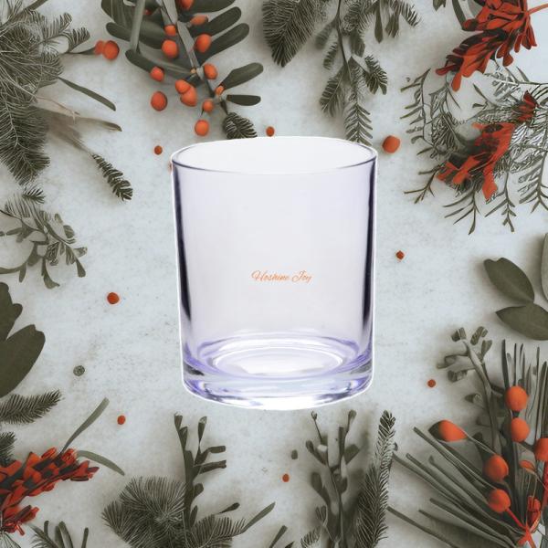 Candeeiros de vidro de cor púrpura Votive Jars 16OZ Superfícies lisas