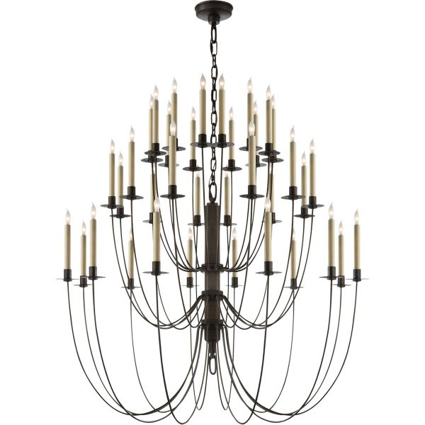 American Classical Luxury 3500K Warm White Adjustable Height Chandelier with 36,000 Hours Lifespan for Villa Hotel Lobby