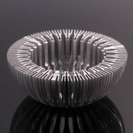 Silver Professional Heat Sink Aluminum Profiles Round Shape Anodized Surface