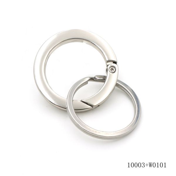 32mm Stainless Steel Flat Split Key Ring - Rust-Free Heavy-Duty O Ring with Custom Engraving & Chain Option