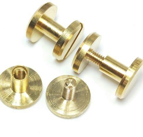 Machinery Industry Brass Chicago Screw For Leather Belt M5 X 30 Size