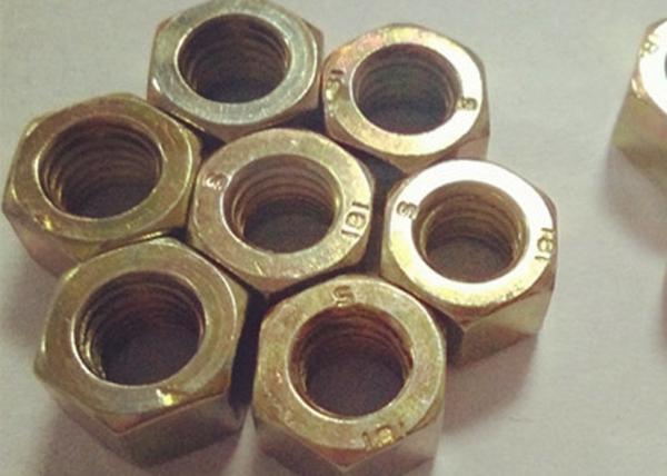 Plain Color Hexagon Head Carbon Steel Nuts Prevent Loosening , Carbon Content Bellows 2.11%