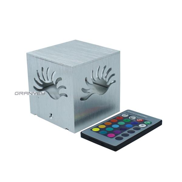 Spiral Square 1W 3W Indoor LED Wall Light Hollow Aluminum RGB Colorful