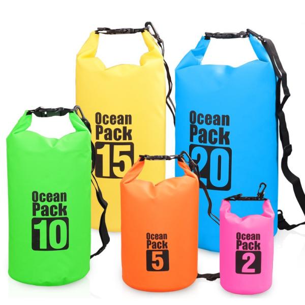 Multi Function Outdoor Waterproof Bag 500D PVC Made For Drifting / Swimming